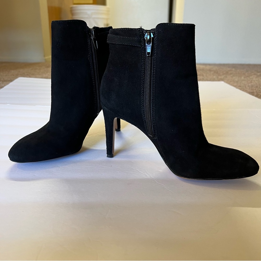 Nine West black suede ankle boots